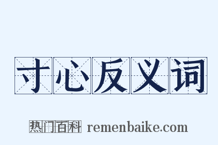 寸心反义词是什么意思的图片